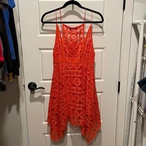 Free People Orange Lace dress